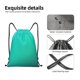 thumbnail image 4 of Fotbe Turquoise Light Blue Bolsa Mochila con Cordón Estampada, Bolsa de Gimnasio Deportiva, Bolsa Cinch, Bolsa con Cordón para Hombres y Mujeres-Medium, 4 of 6