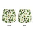 thumbnail image 6 of Uemuo Green Avocado Pattern Women's Athletic Shorts High Waisted Running Shorts with Liner Pockets Gym Elastic Workout Shorts-X-Large, 6 of 9