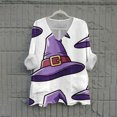 thumbnail image 6 of IMENGL Women's Long Sleeve Tops Loose Halloween Print Lightweight Blouses Art Print V Neck Casual Basic Long Sleeve Shirt for Women,M-XXL, 6 of 6