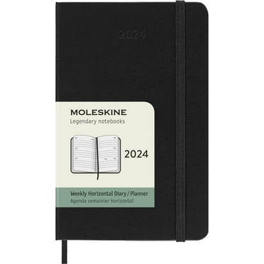 Moleskine 2024 Horizontal Weekly Planner, 12M, Pocket, Black, Hard Cover (3.5 x 5.5)
