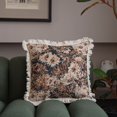 thumbnail image 3 of Fundas de almohada con borlas de 18 x 18 pulgadas, fundas de almohada de jacquard suave para decoraciones de otoño, funda de cojín para sofá, silla, dormitorio, 3 of 5