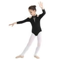 thumbnail image 2 of DPOIS Girls Team Basic Stretch Mock Neck Long Sleeve Leotard Dancewear, 2 of 7