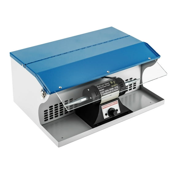 Jewelry Polisher Polishing Buffing Machine 110V Dust Collector Tabletop w/ Light Tabletop Polishing Buffing Machine Dust Collector Jewelry Polisher Tool w/Light Polishing Buffing Machine