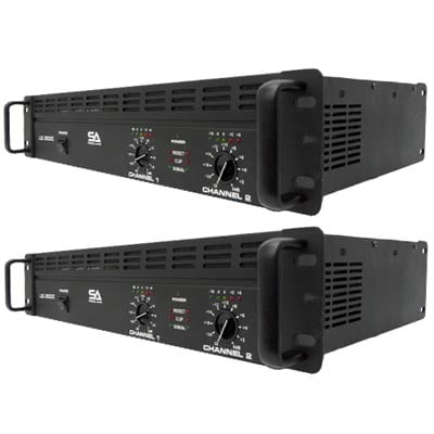 Seismic Audio Pair of New  Power Amplifiers  PA/DJ Amp 3000 Watts -