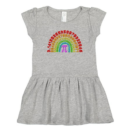 

Inktastic Rainbow Pi for Pi Day Gift Toddler Girl Dress