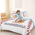 thumbnail image 4 of jejeloiu Letter S Print Queen Comforter Set,White Blue Red Bedding Comforter Set For Girls Women Reversible 3-Piece, 4 of 7