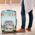 thumbnail image 4 of Happy Easter Siberian Husky American Flag Truck Bunny Ears Travel Luggage Cover Husky Dog Lover Gifts Suitcase Dust Protective Decor - 03001, 4 of 5