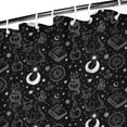 thumbnail image 3 of Black White Cat Snake Book Moon Star Pattern Shower Curtain 36"x72" ,Bathroom Decorative Shower Curtains Set with 12 Hooks,Modern Waterproof Washable Shower Curtain, 3 of 6