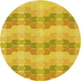 thumbnail image 1 of Ahgly Company Indoor Round Patterned Rubber Ducky Yellow Area Rugs, 8' Round, 1 of 6