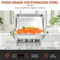 thumbnail image 3 of Jacgood 9QT 10 Pack Chafing Dishes for Buffet, Buffet Servers and Warmers for Events & Weddings, Indoors & Outdoors, 3 of 7