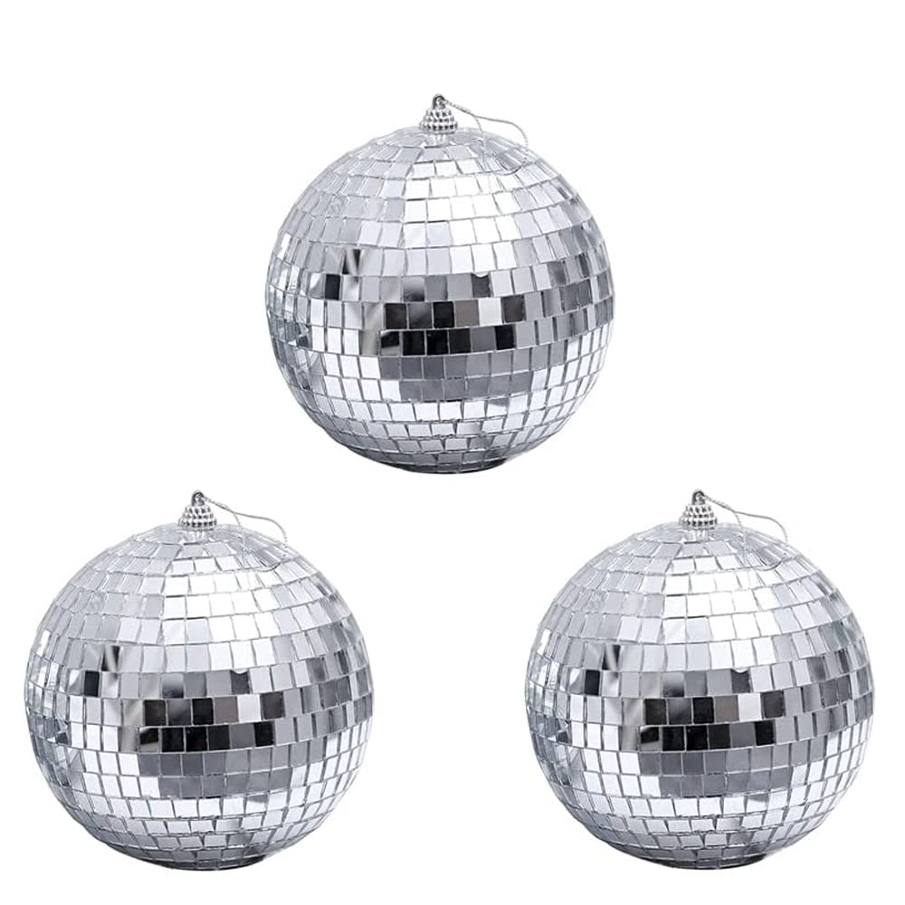 50 Pcs Disco Balls Ornaments Mini Disco Balls Silver Hanging Decorations  Reflective Mirror Ball Cake Decoration 70s Disco Party Supplies for  Christmas Festive (8'', 6'', 4'', 2.4'', 1.6'') - Yahoo Shopping