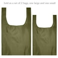 thumbnail image 3 of Wrapables JoliBag Nylon Reusable Grocery Bag, 2 Pack, Olive, 3 of 6