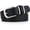 Black-2, variant on Women's Leather Trendy Waist Belt Snake Skin/leopard Belt Silver Buckle Y2k Elegant for Jeans Dress Belts