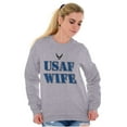 thumbnail image 3 of US Air Force USAF Wife Proud Spouse Women Crewneck Sweatshirt Brisco Brands S, 3 of 6