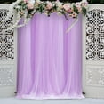 thumbnail image 4 of Tulle Backdrop Curtains for Wedding Decor - Sheer Voile Fabric Drapes for Photo Background, Baby Shower, Birthday Party, and Bridal Ceremony Decorations (Purple,29.5"x118.1"), 4 of 5