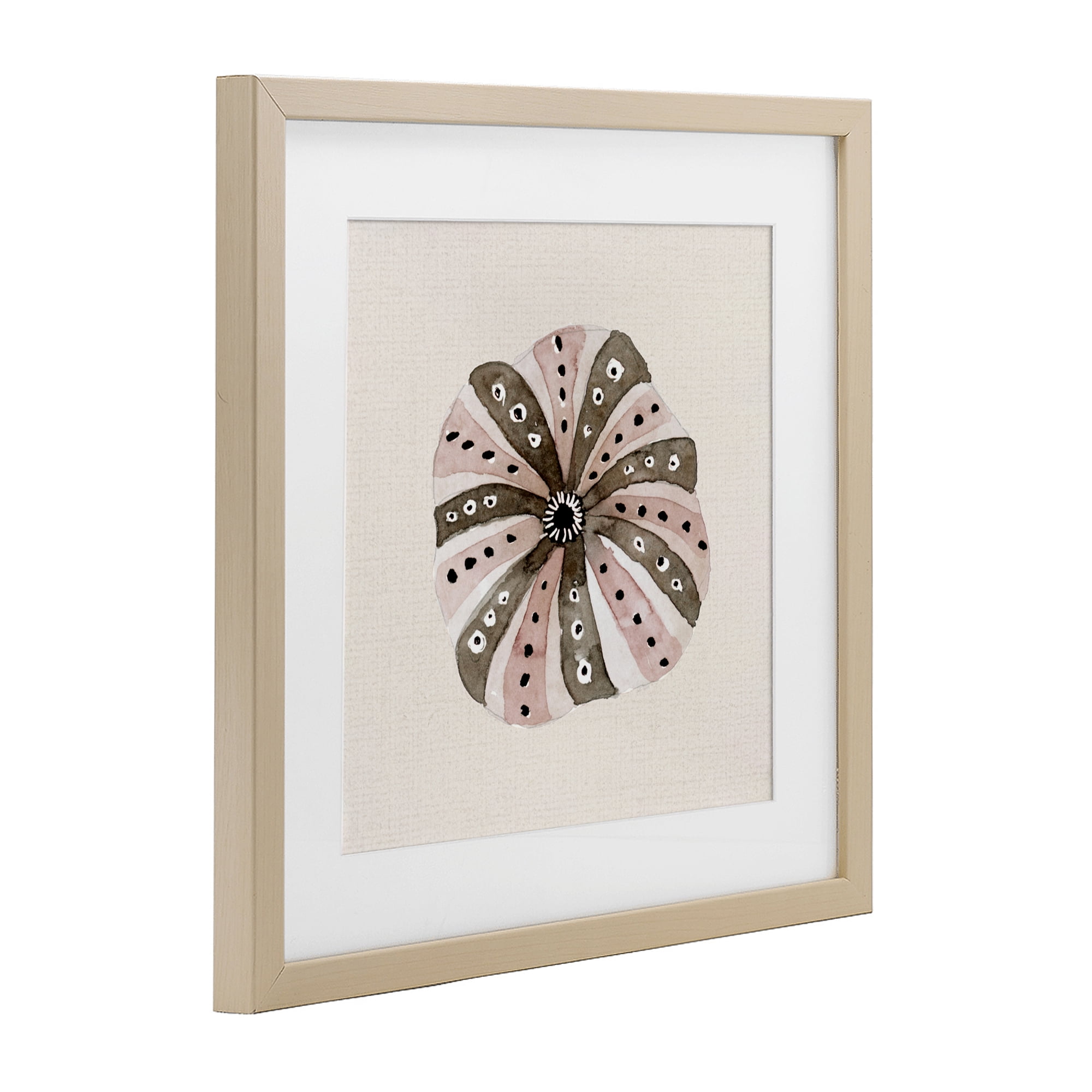 Stupell Industries Taupe Striped Sea Urchin Birch Framed Print Under Glass, design by Lanie Loreth