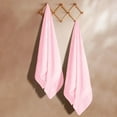 thumbnail image 3 of MyOwn Premium Cotton Oversized 2 Pack Bath Sheet 35x70-100% Pure Cotton - Ideal for Everyday use - Ultra Soft & Highly Absorbent - Machine Washable - Pink, 3 of 5