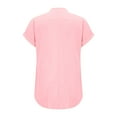 thumbnail image 6 of T-Shirts For Women Fashionable Casual Cotton Linen V Neck Button Short Sleeved Top T Shirt Womens Tops, 6 of 6
