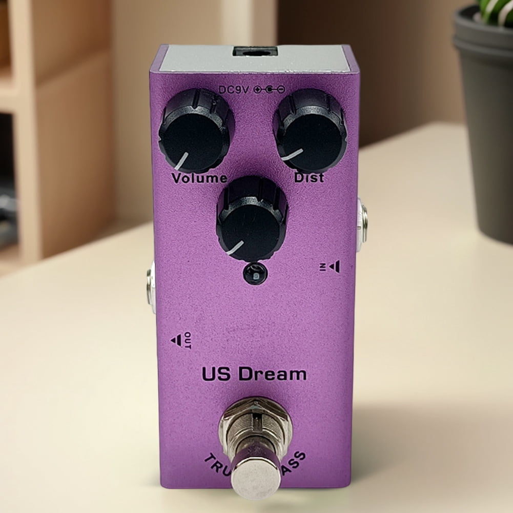 Electric Guitar Effects Pedal Overdrive Distortion Chorus Tremolo Delay Sport Supplies (Purple)