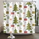 thumbnail image 3 of Ganfancp Navidad Invierno Copo de Nieve Navidad Nuevo Estampado Poliéster Cortina de Baño Baño Ofertas Del Día Liquidación 1X Cortina de Ducha, 3 of 3