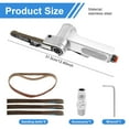 thumbnail image 2 of Mini Air Belt Sander with 5 Belts Mini Handheld Angle Grinder Industrial Pneumatic Tool Handheld Mini Belt Sander for Wood Metal Sanding Grinding Silver, 2 of 10