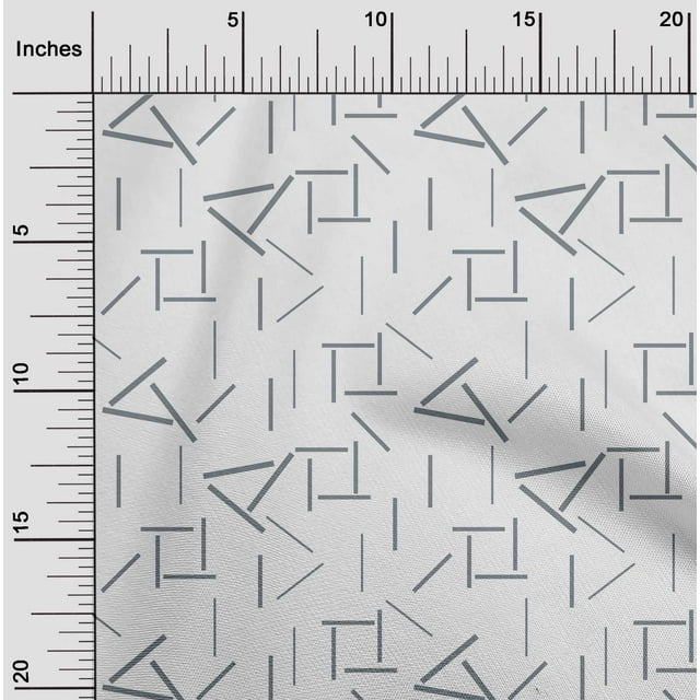 oneOone Polyester Lycra Fabric Line Geometric  Printed Craft Fabric BTY 56 Inch Wide