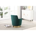 thumbnail image 4 of Velvet Swivel Barrel Chair with Gold Base / American Style for Home Decor, 4 of 6