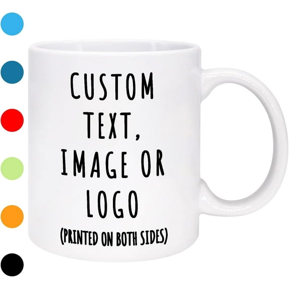 Personalized Coffee Mug | 11 Oz Custom Photos Coffee Cup | Customized Ceramic Mug with Pictures and Text | Personalized Birthday Gifts for Women, Men, Mom, Dad, Girlfriend, Boyfriend