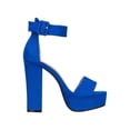 thumbnail image 2 of Women High Heel Chunky Heeled Sandals Platform Heels Ankle Strap Sandals Open Toe Heels Chunky Block Dressy Pumps Sandals High Heel Chunky Block Platform Heels, 2 of 5