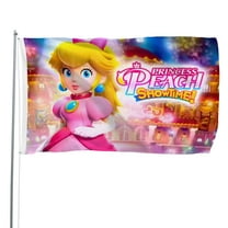 Princess Peach-themed Printed Flag Perfect gift for fans, friends, and family members, and suitable for indoor and outdoor activities, party decorations.35.4"x59" (90cm×150cm)