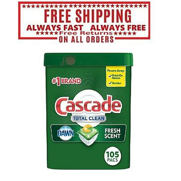 Cascade Total Clean ActionPacs Dishwasher Detergent Pods Fresh Scent
