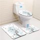 thumbnail image 1 of Juego de alfombras de baño ABPHQTO Grunge con Flores 3 piezas, 1 of 2