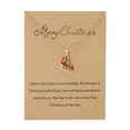 thumbnail image 2 of Creative Dripping Oil Santa Snowman Necklace Wishing Painting Oiled Paper Card Necklace, 2 of 9