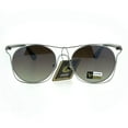 thumbnail image 2 of Metal Wire Rim Horned Designer Fashion Luxury Sunglasses Silver Brown Smoke, 2 of 4