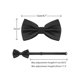 thumbnail image 2 of INSPIRE CHIC Corbata de moño ajustable de color sólido con patrón de cuadros para hombres en negro, 2 of 4