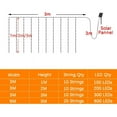 thumbnail image 4 of 6x3M Solar LED Curtain Garland On The Window Outdoor Waterproof Fairy Lights 8 Lighting Modes for Festival Christmas Decoration (Multicolor,3Mx2M-200LEDs-Solar), 4 of 7