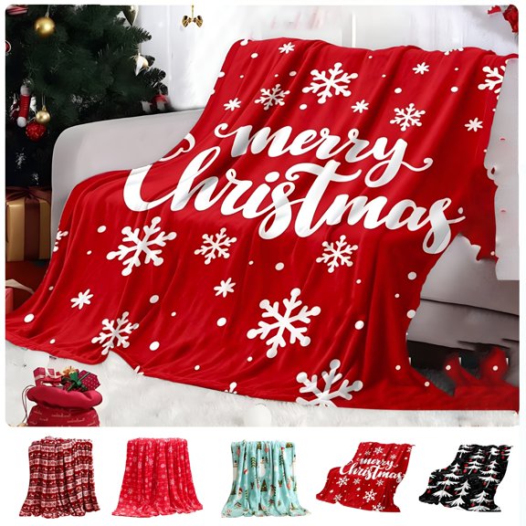 AUQ 2026 New Christmas Blanket - Fluffier Soft Throw Blanket for Couch Sofa Bedroom,Luxury Warm Christmas Throw Blanket for Holiday Party Christmas Decorations Blanket Throws for Couch,28X39 Inch