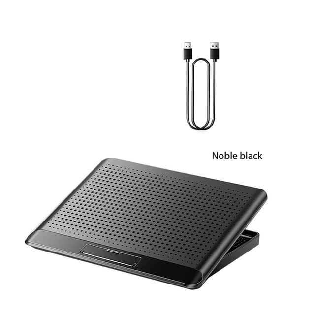 Refrigerador Para Computadora Portátil Soporte De Enfriamiento Para Computadora Portátil De Altura Ajustable Hueco De Aleación De Aluminio Con Ventilador Yuarrent EL013137-03