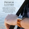 thumbnail image 3 of Tar Heels Premium Leather Unisex Watch Band for Apple Watch - 42/44/45/49mm(46mm Series 10) Long Tan by Affinity Bands, 3 of 5