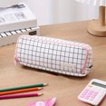 thumbnail image 6 of Eoozwa Big Capacity Pencil Pen Case, 3 Compartments Large Storage Canvas Pencil Pouch with Zipper, Aesthetic Pencil Pouch, 6 of 6