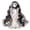 Black+white-flower, variant on Floral Print Chiffon Scarf - Womens Fashion Scarfs Lightweight Head Scarf Sunscreen Scarves Shawls Wrap