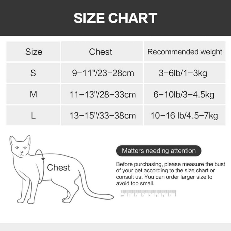 Cat Small Dog Leaves Harnais Cutton Adjustable Black Xs Harnai Cat Collar  Reflecting Breathable Vest For Rabbit, European Cat, Maine Coon, Persian,  Ti