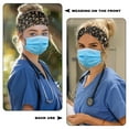 thumbnail image 3 of Jiueut Colorful Mushroom Nurse Button Headband Medical Field Headbands for Women 2 Piece Headbands for Nurses with Buttons for Mask Nurse Headbands Thin Sport Headband Sweat, 3 of 7