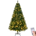 thumbnail image 2 of 6 FT Pre-lit Artificial Christmas Tree, Hinged Xmas Pine Tree with 1000 Branch Tips, 350 Lights and Remote Control for Holiday Party Office Home, Green, 2 of 12