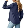 thumbnail image 4 of Xixinqiwan Women's Tunic Tops Long Sleeve Square Neck Pleated Dressy Casual Blouse, 4 of 4