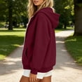 thumbnail image 5 of Oplxuo Zip Up Hoodie Women Oversized 2026 Zip Up Y2K Hoodies Casual Long Sleeve Sweatshirts Fall Spring Track Jackets, 5 of 6