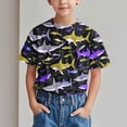 thumbnail image 2 of Chemises à Manches Courtes pour Garçons, T-Shirts Décontractés à Col Rond Imprimés pour Enfants, Hauts d'Été Confortables pour un Usage Quotidien et le Jeu, 2 of 9