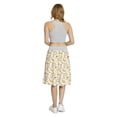 thumbnail image 5 of Women's Yellow and Brown Paisley Sunflower A-line Printed Skirt Casual Wear, 2XL, Marigold Cream, by Ambesonne, 5 of 6