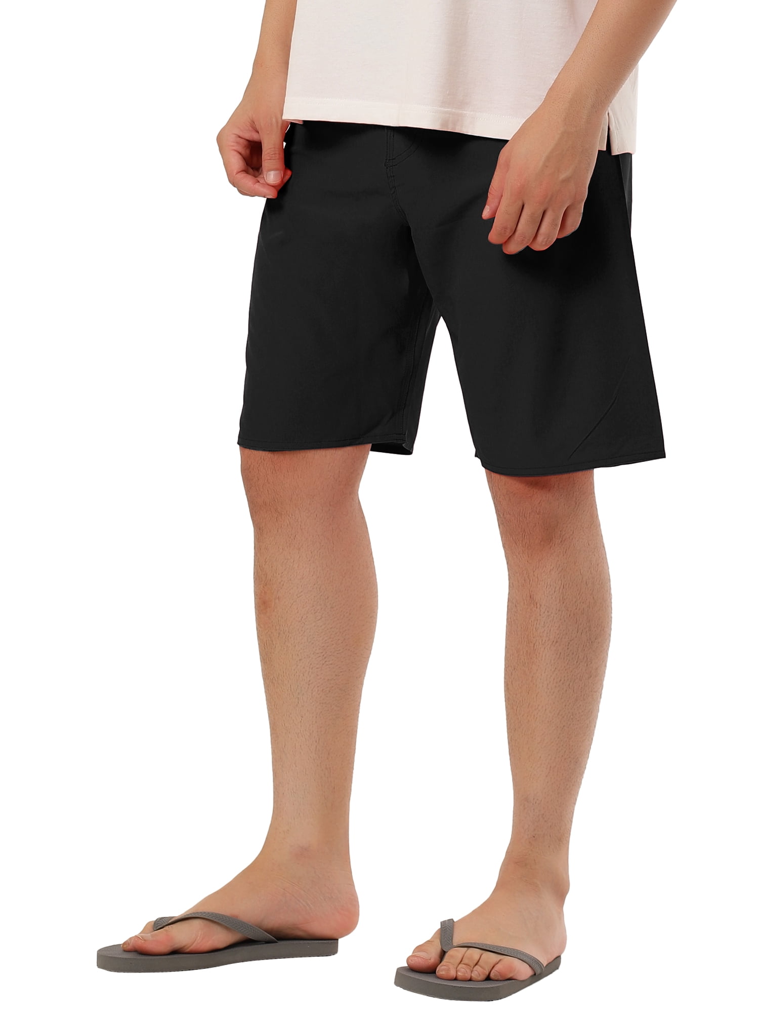 INSPIRE CHIC Men's Shorts Drawstring Swim Shorts Elastic Waist Board Shorts