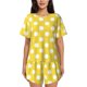 thumbnail image 1 of Fotbe Yellow And White Polka Dot Conjunto de Pijama Estampado para Mujer, 2 Piezas, Ropa de Dormir con Camiseta de Manga Corta y Shorts Suaves-Medium, 1 of 6